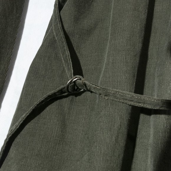 NWT Eddie Bauer Green Button Up Corduroy Shirt Dress w/Belt Women's Tall M - Picture 8 of 16